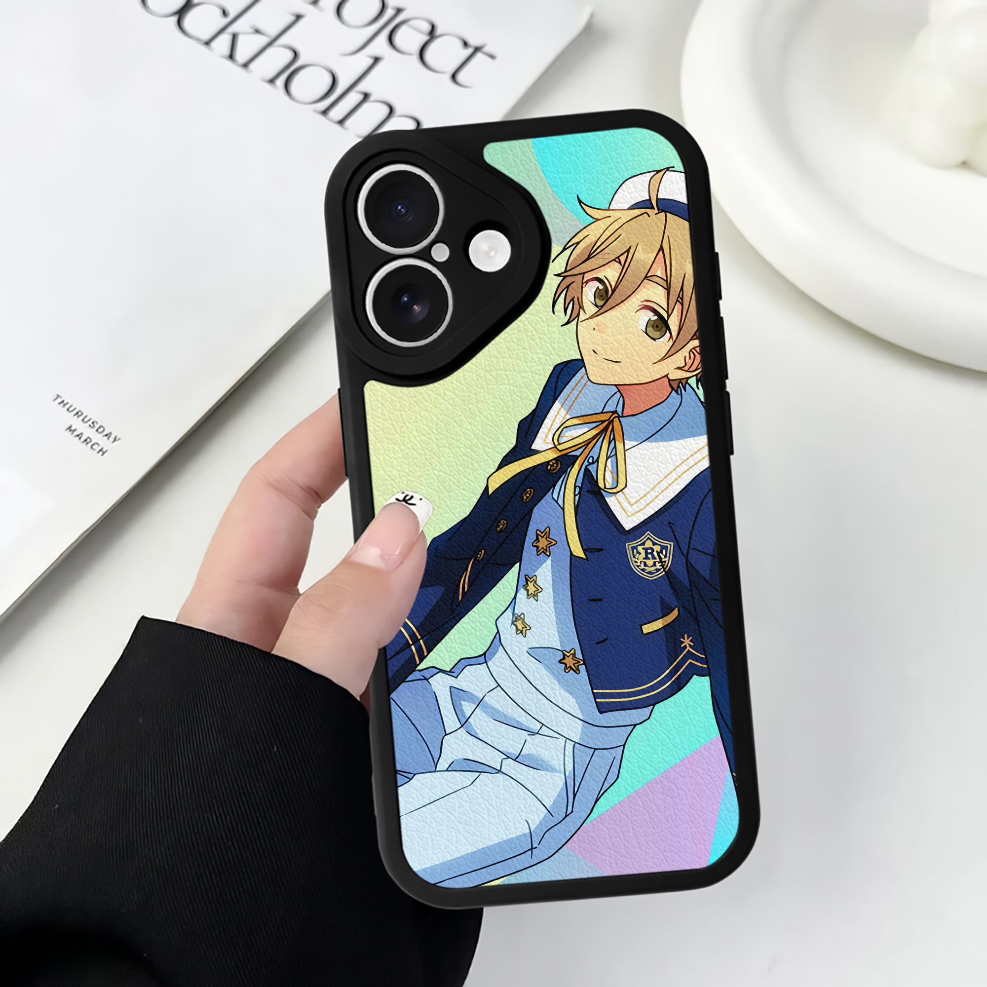 （画像用） あんさんぶるスターズ! Ensemble Stars 【iPhone 16シリーズ対応】シリコンスマホケース（レザー調） 材質：シリコン